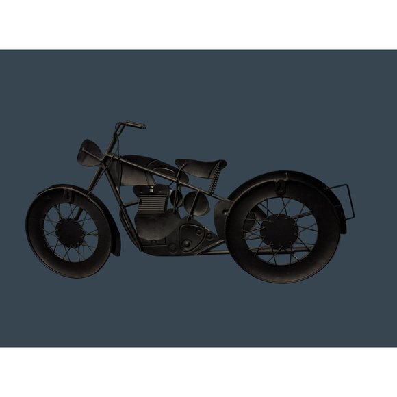 Rustic Motorcycle Metal Wall Decor Hanging Art Brushed - Picture 9 of 12